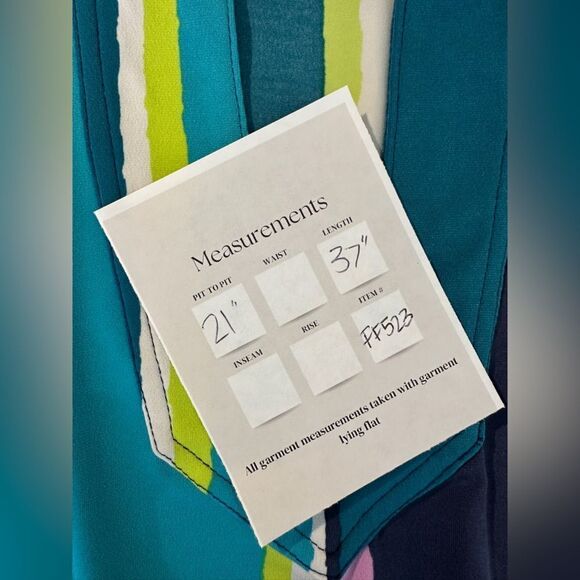 TORI RICHARD Honolulu Show Your Stripes Dress Size X-Large Striped Multicolor - Picture 11 of 11